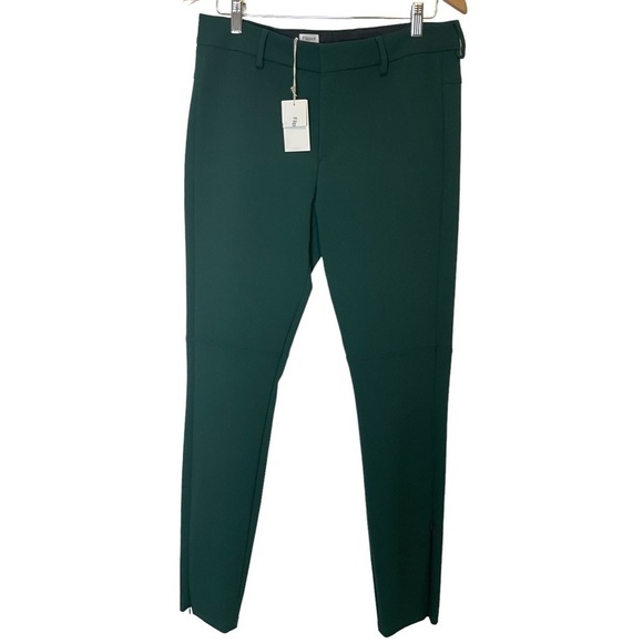 FILIPPA K NWT Pants Slim Tailored Ankle Zip Trousers Forest Green Designer sz L - Picture 2 of 14